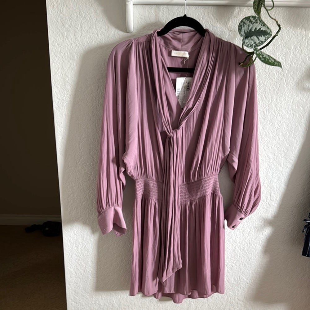 Elegant Ramy Brook Lavendar/Mauve Long Sleeve Dress